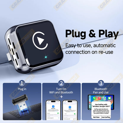 Wireless CarPlay For Apple iPhone Airplay Smart AI Box Bluetooth WiFi Android Auto Connect Car System 3in1 Car Play Adapter