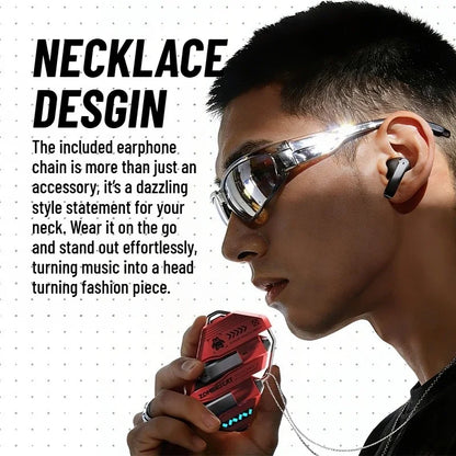 Zombies Cat Real Time Ai Translator Headphone Alloy Mecha Bluetooth 6.0 Earphone Immersive Stereo TWS Wireless Earbuds with APP