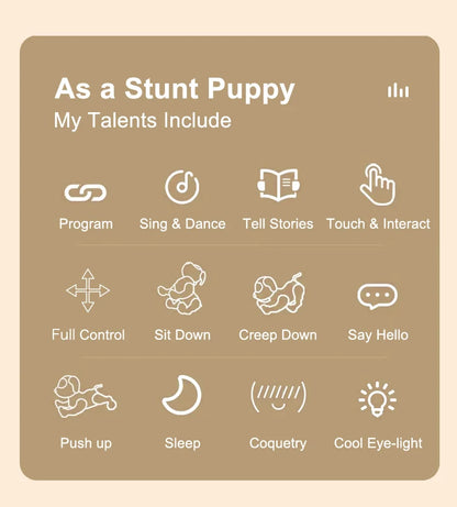 RC Robot Dog Electronic Stunt Pet Interactive Touch Programmable Smart Walking Dancing Kids Birthday Gift for Kids Boys Girls
