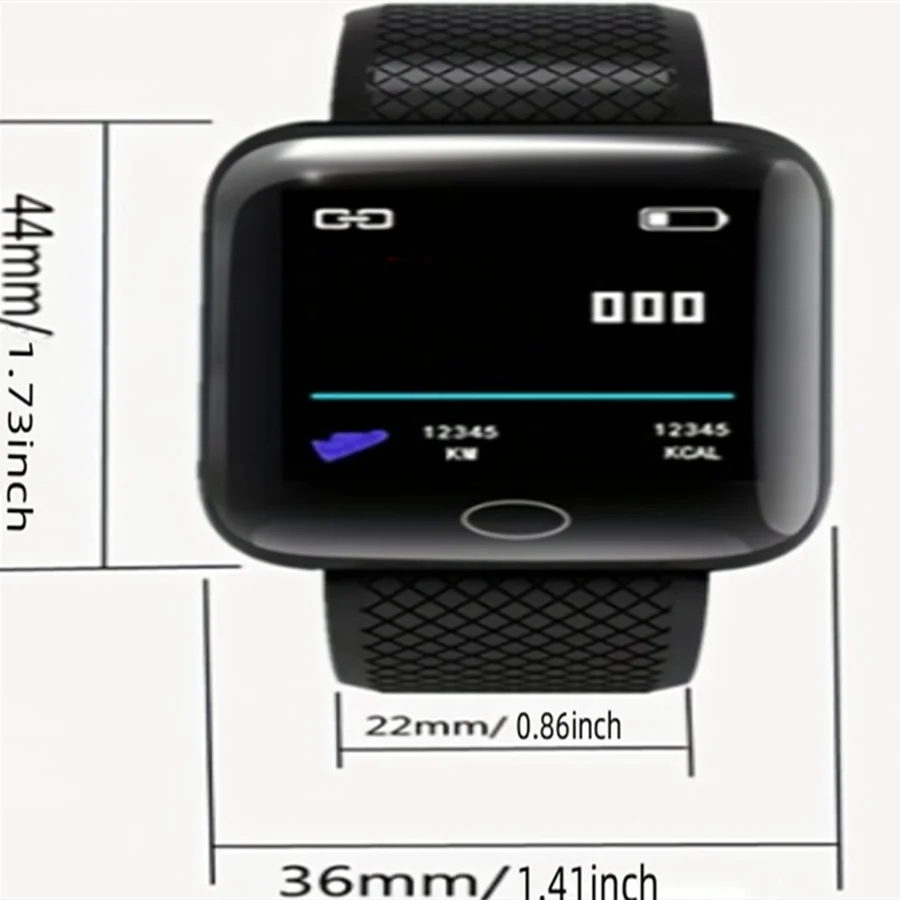 D13 Smart Watch Men Women 116 Plus Sports Mode Running Track Fitness Smart Band Message Reminder Smart Bracelet For Android IOS