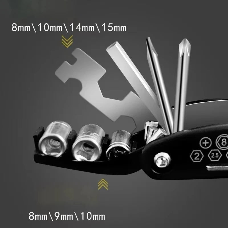 16-in-1 Hexagon Wrench & Screwdriver Set - Multi-Functional Portable Tool Kit for Motorcycle, Bicycle & Furniture Maintenance