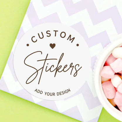1/50/100PCS Custom Round Waterproof Stickers with Personalized Text & Images for Brand Logo, Product Packaging & Cans Labels