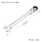 Ratchet Wrench of Keys Spanner Set Hand Tool 72-Tooth Ratcheting Flexible Head Mirror Finish 6mm-27mm Auto and Home Repair 1 pcs