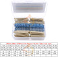 1/8W 1/4W 1/2W 1W 2W 3W 0Ω~10MΩ 1% Metal Film Resistor Resistance Assortment Kit With box