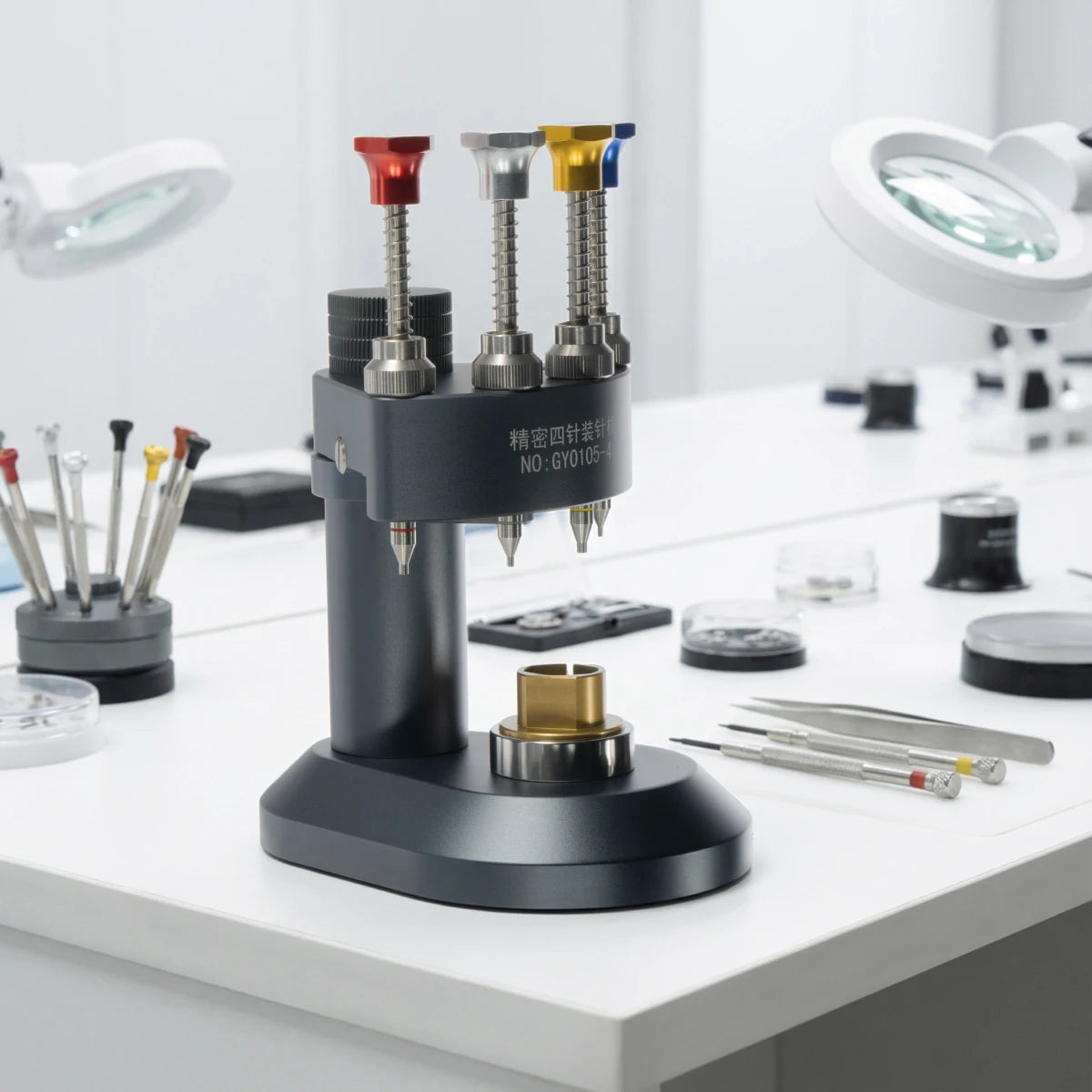 High Precision 4 Pins Watch Hands Presser Steel Watch Needle Installing Setting Fitting Watch Repair Tools & Kits for Watchmaker