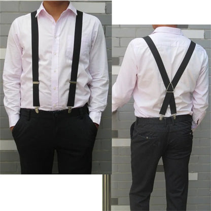 Solid Color Elastic Polyester Suspenders Braces Men Women Black Red Adjustable Straps For Wedding Suit Skirt Accessories Gifts
