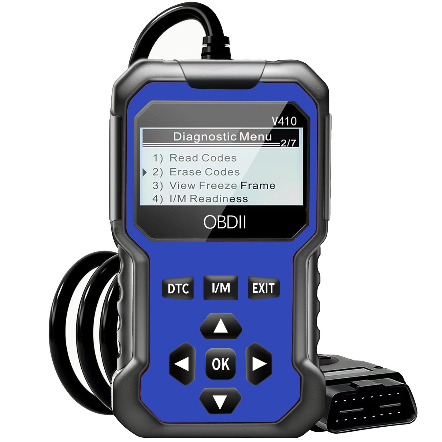 V410 OBD2 Scanner Diagnostic Tool for Cars and Trucks Since 1996+, Data Stream, I/M Readiness, Voltage Test