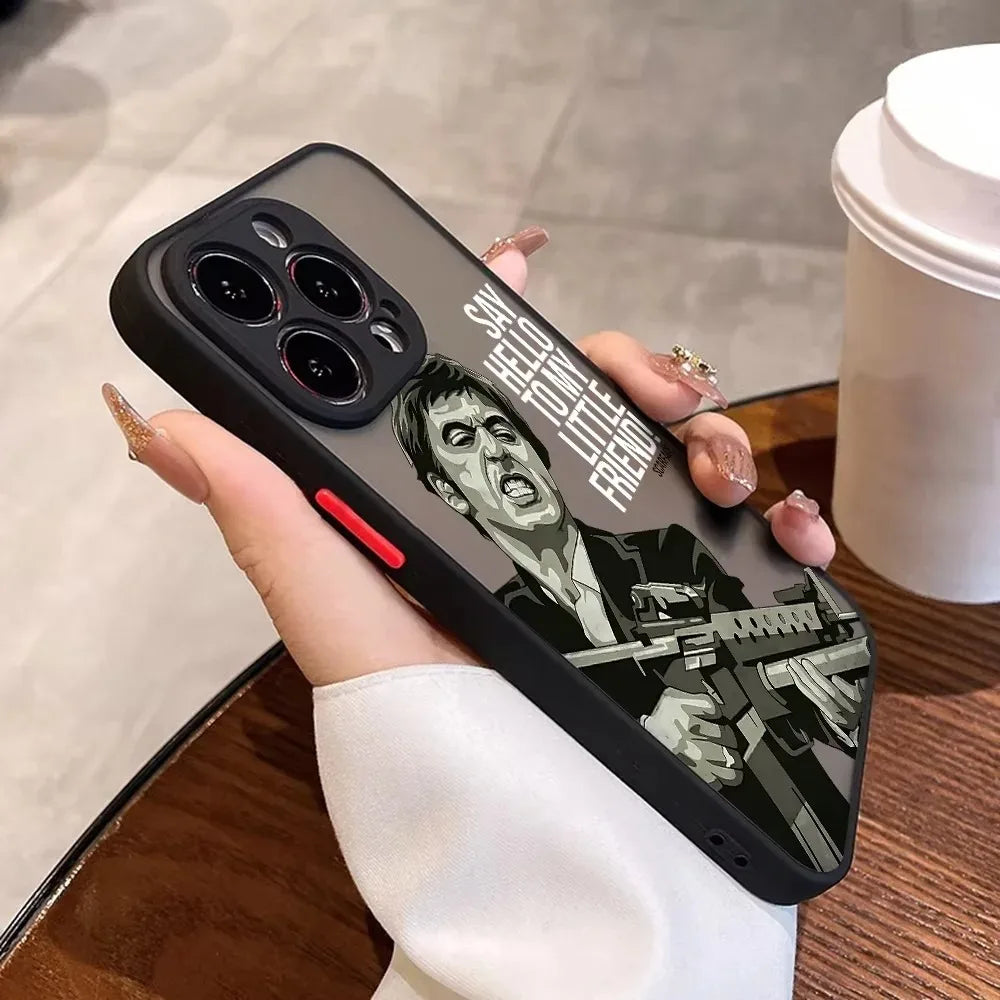 Scarface Tony Montana Phone Case For iPhone 17 16e 16 15 14 13 12 11 Mini Pro Air  Max X XR XSMax 7 8 6 6s Plus Matte Clear Back