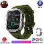 2026 Military Outdoor Smart Watch Men's GPS Flashlight Bluetooth Call 2.01" AMOLED Screen 3ATM Waterproof Sports Smartwatch Hw12