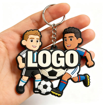Custom 2D/3D Soft Rubber Key Chain Silicone Personalized Logo PVC Keyring Fashion Keychains Customizable Key Holder Chain