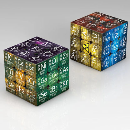 3x3x3 Magic Puzzle Cube Math Chemistry Element Physical Kids Puzzle Cube with Base Magico Cubo Children's Gifts Educational Toys