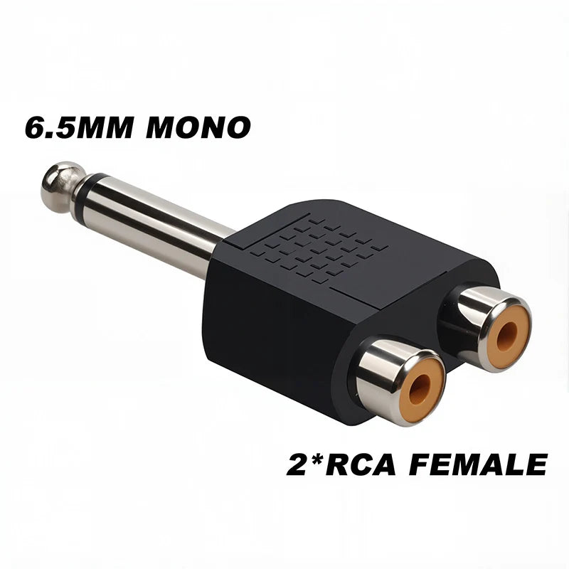 5pcs 6.35/6.5mm Male to 3.5mm Audio Stereo Mono Jack Female To Male Audio Jack Connector Adapter Converter Speaker