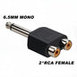 5pcs 6.35/6.5mm Male to 3.5mm Audio Stereo Mono Jack Female To Male Audio Jack Connector Adapter Converter Speaker