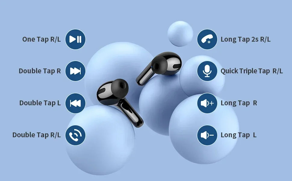 X87 In-Ear Headphones with LED Digital Display HiFi Stereo Earphones Long-lasting Headsets Phones Laptops Widely Compatible