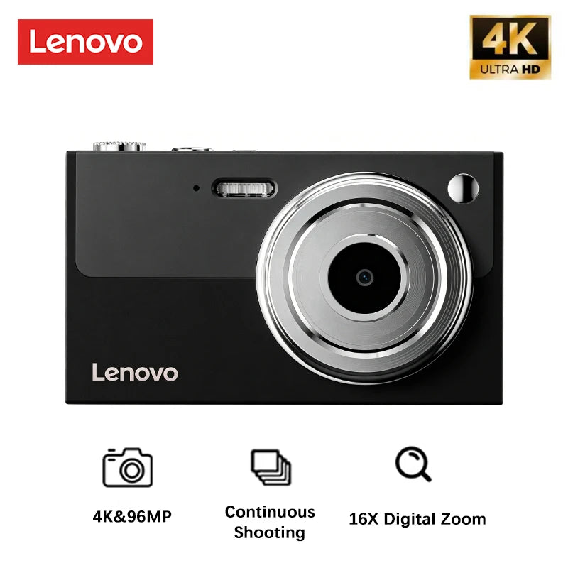 Cyfrowy Aparat Fotograficzny Lenovo 96MP 16-krotny Zoom Cyfrowy Aparat dla Studentów do Użytku Zewnętrznego Przeciwwstrząsowy Cyfrowe Wideo Autofocus z Kartą 32G XJ22