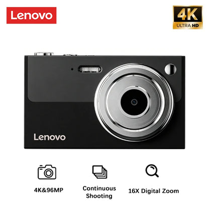 Cyfrowy Aparat Fotograficzny Lenovo 96MP 16-krotny Zoom Cyfrowy Aparat dla Studentów do Użytku Zewnętrznego Przeciwwstrząsowy Cyfrowe Wideo Autofocus z Kartą 32G XJ22