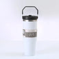 Stainless Coffee Mug with Straw Thermal Water Cups Insulated Car Drinkware