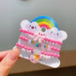 3Pcs Qute Colourful resin Bracelets Little Girls Bracelets Kit Kids Fashion Charm Bracelet Kids Jewelry Party Accessories
