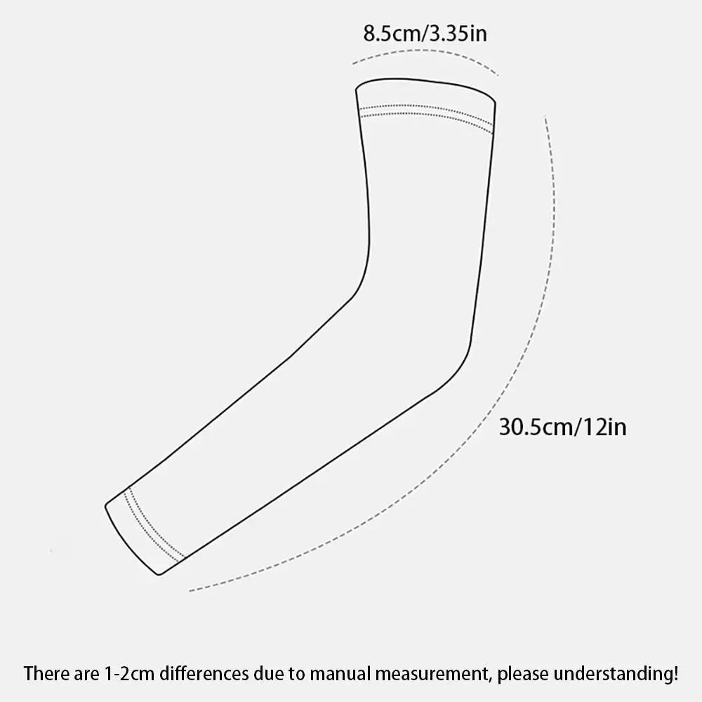 2 Pcs (1 Pair) Women's Ice Silky Fiber Fabric Arm Sleeves, Cooling Arm Covers for Running, Fishing, Cycling
