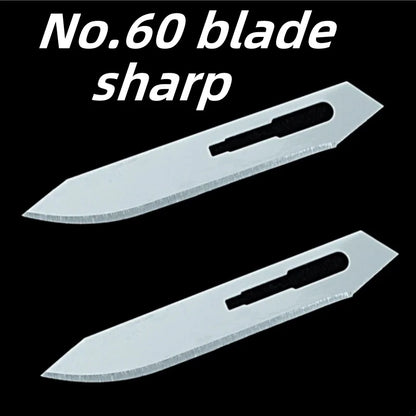 60 blade 7cm, suitable for art carving, mobile phone repair, movie blade, DIY hand tool trimming, can install folding handle
