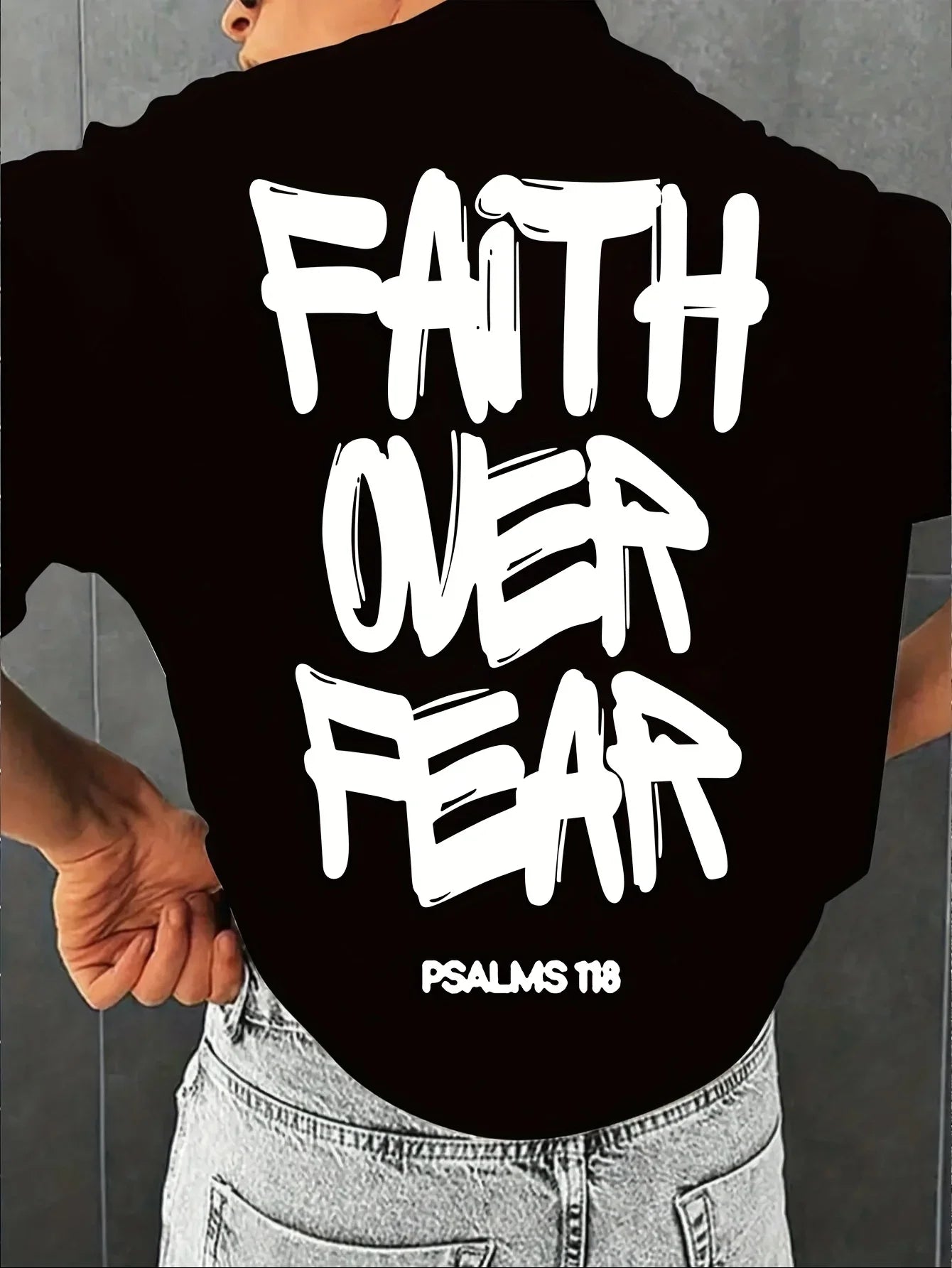 Men's T-shirt - 100% lightweight summer casual T-shirt, bold letter print, round-neck short-sleeved for outdoor activities