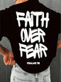 Men's T-shirt - 100% lightweight summer casual T-shirt, bold letter print, round-neck short-sleeved for outdoor activities