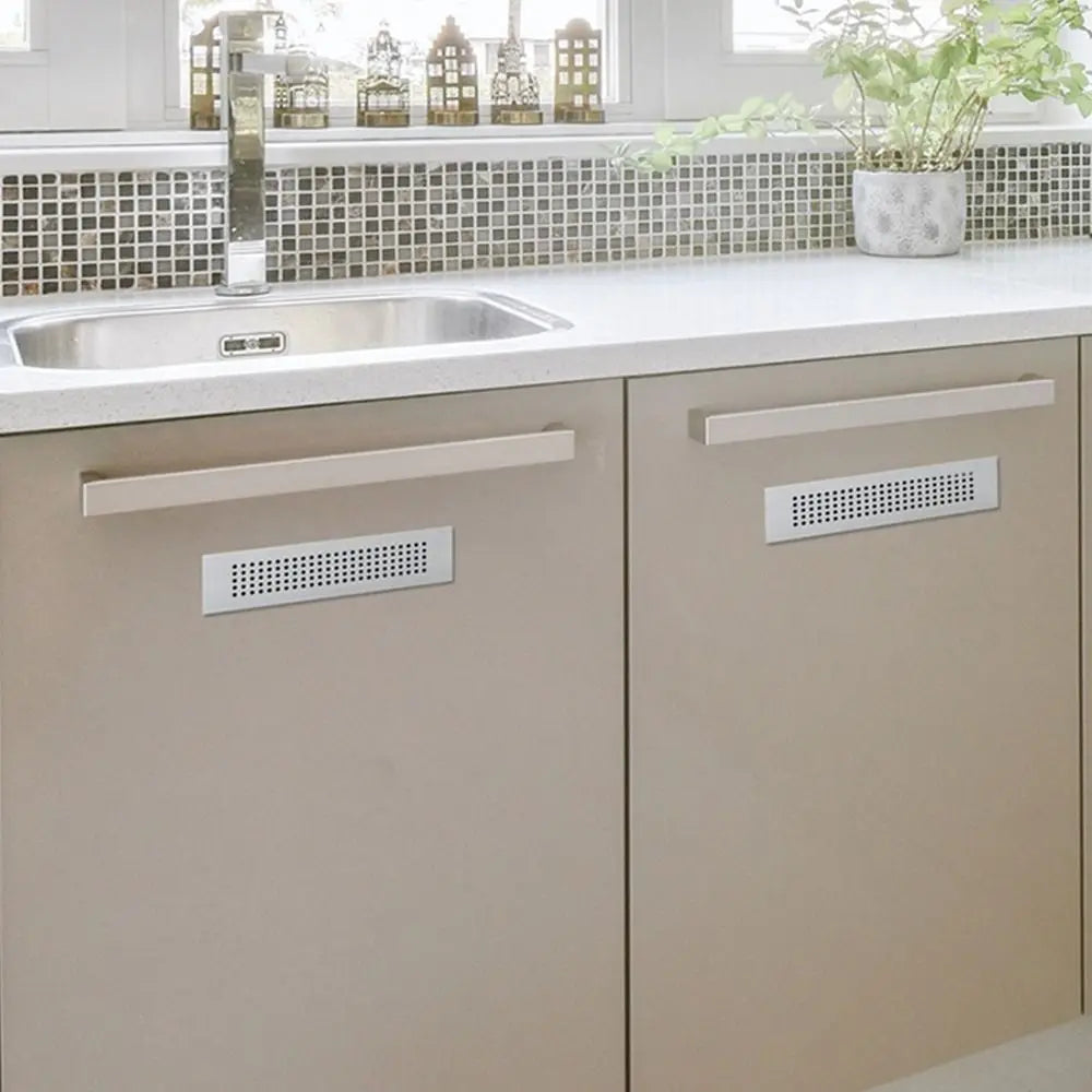 2Pcs/set Aluminum Alloy Vents Cover Rectangle 50/80mm Wide Air Vent Decor Breathable Mesh Louver Ventilation Grille