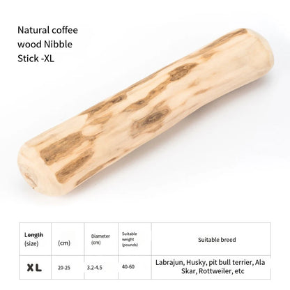 1pc Natural Coffee Wooden Dog Chew Toys for Puppy Pet Dogs Teething Stress Relief Molar Teeth Cleaning Safe Chew Sticks Supplies