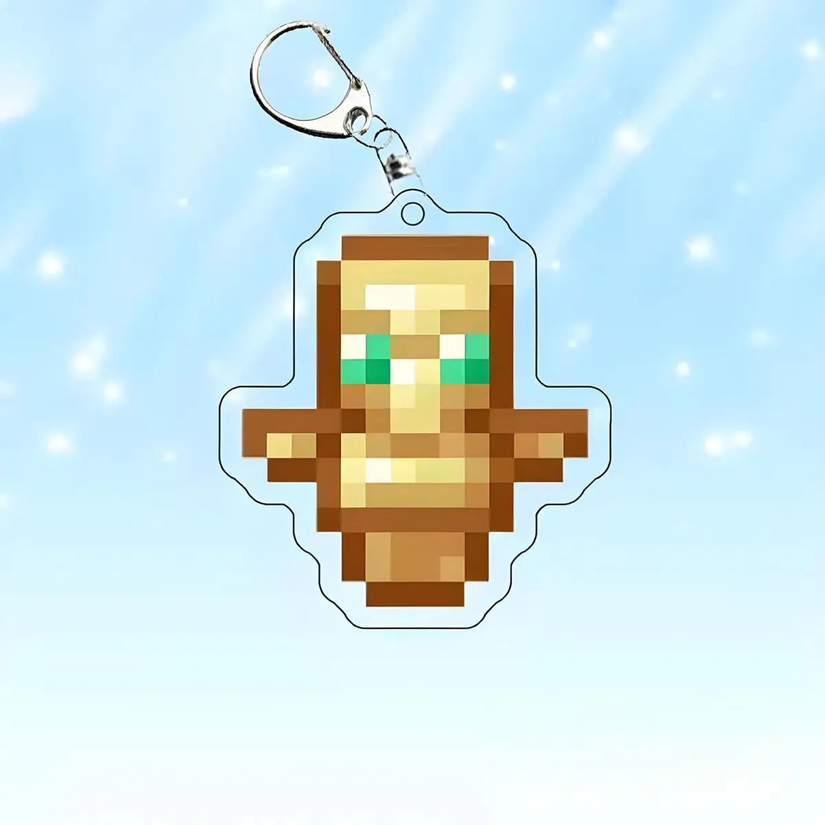 2-10 Pcs/set Totem of Undying Diamond Sword Eye of Enchanted Golden Apple Keychain Pickaxe Model Toys Collect Keyrings