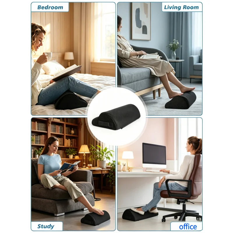All-Day Comfort Memory Foam Leg Elevation Foot Pillow, Non-Slip Under Desk Foot Rest Stool, Reduce Swelling Foot Support for Hom