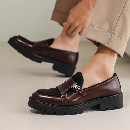 DIMANYU Men's Loafers Pointed Toe 2026 New Autumn British Style Slip-On Casual Thick-Soled Large Size Moccasins