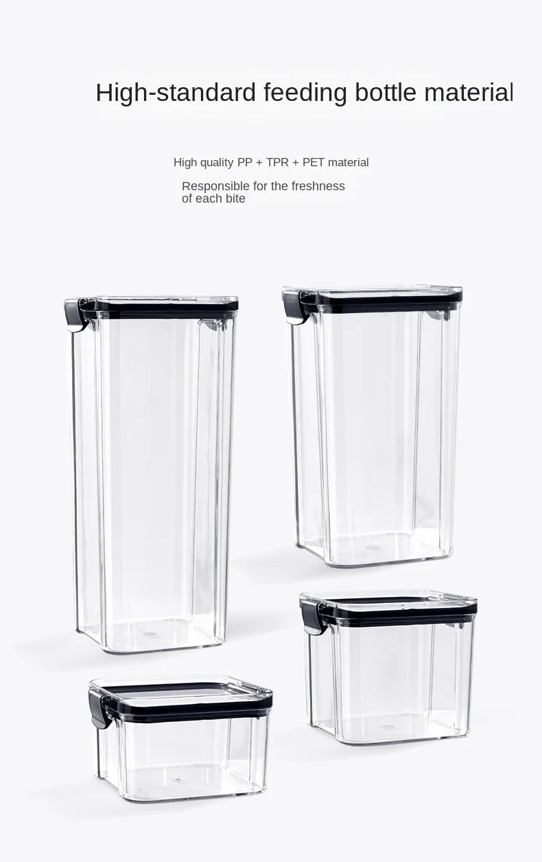 Kitchen Sealed Jars Large Capacity Grain Organizer Plastic Sealed Tank Moisture-proof Kitchen Storage Box Seasoning Jars Set New