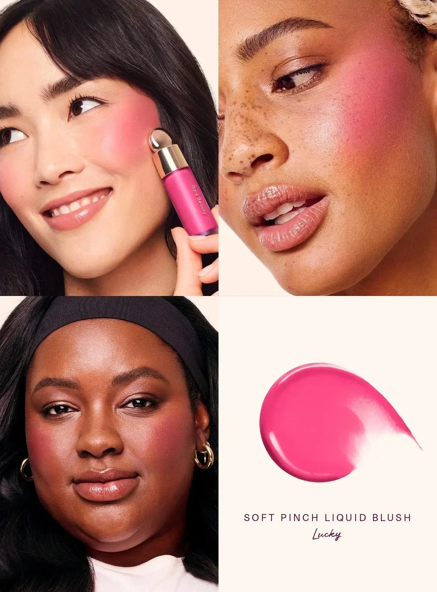 Rare Beauty Liquid Blush Shimmer Powder Blush Elastic Blush Easy-to-Blend Blush Lipstick Highlighter Long-Lasting Makeup Natura