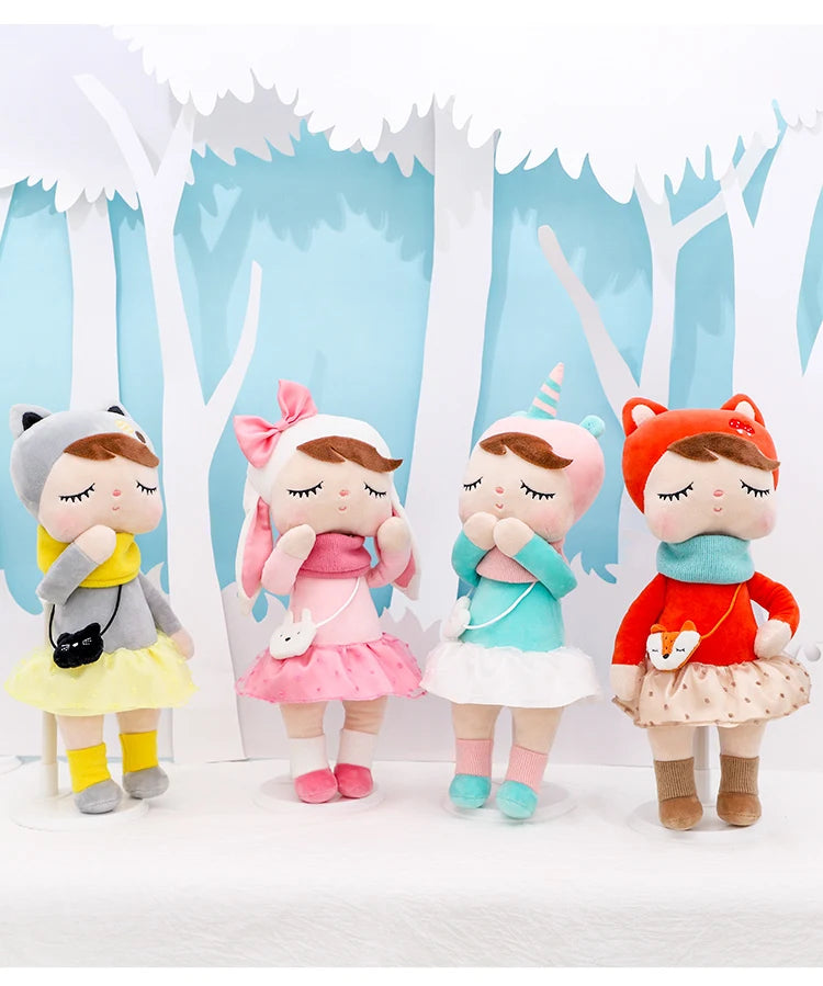 Original Metoo 33cm Angela Plush Doll Kawaii Rabbit And Cute Unicorn Fox toy Boy Girl Birthday Gift For Kids Toys