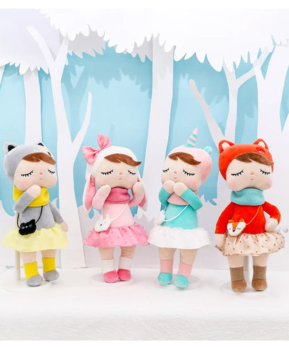 Original Metoo 33cm Angela Plush Doll Kawaii Rabbit And Cute Unicorn Fox toy Boy Girl Birthday Gift For Kids Toys