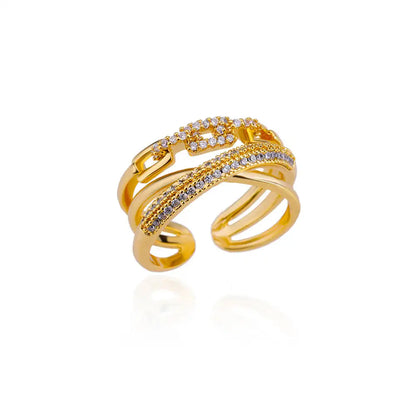 Blue Zircon Crown Rings For Women Stainless Steel Gold Color Adjustable Crown Ring 2026 Trend Design Female Wedding Jewerly Gift