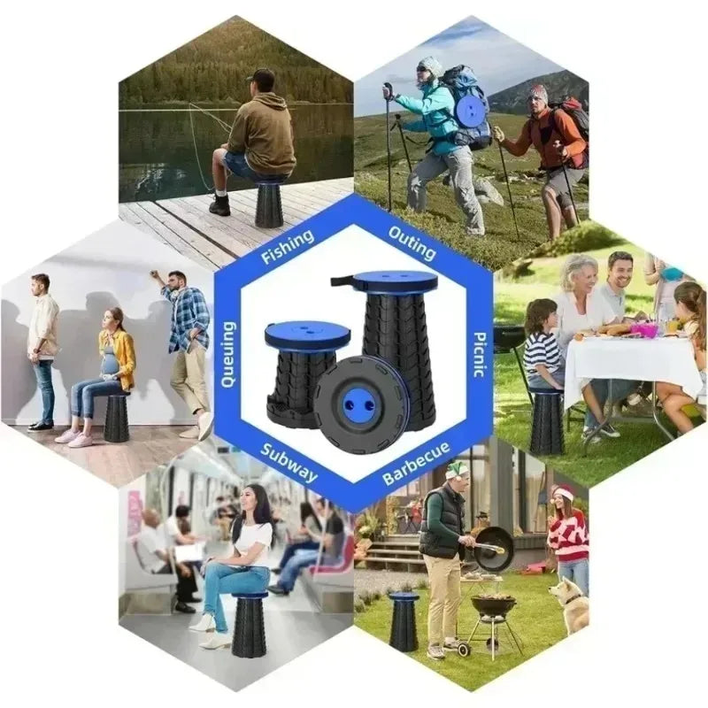 Lightweight and Portable Retractable Folding Stool, for Outdoor Picnic, Camping and Fishing Foldable Chair beach chairs