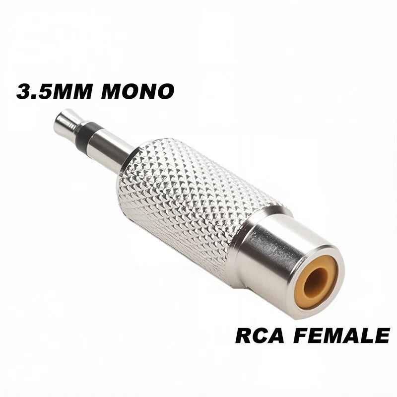 5pcs 6.35/6.5mm Male to 3.5mm Audio Stereo Mono Jack Female To Male Audio Jack Connector Adapter Converter Speaker