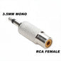 5pcs 6.35/6.5mm Male to 3.5mm Audio Stereo Mono Jack Female To Male Audio Jack Connector Adapter Converter Speaker