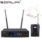 SOMLIMI QLXD1 Headset Mic Stage Performancce Hip Hop True Diversity Professional Wireless Microphone Bodypack Transmitter