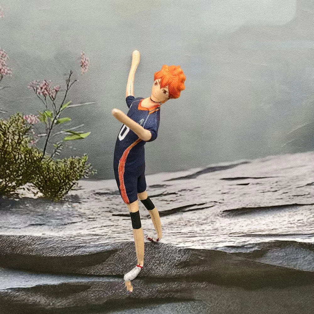 Anime Haikyuu Hinata Shoyo Kozume Kenma Cosplay Cotton Doll Iron Wire Skeleton Twistable Abstract Cartoon Figure Funny Dolls