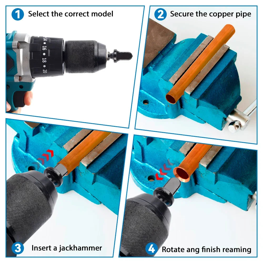 11 Pieces Of Copper Tube Expanders Multi-Specification Reaming Tools Air Conditioning Tube Repair Tools Reaming Drill Bits
