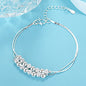 Fine 925 Sterling Silver Crystal Bracelets For Women Fashion Vintage Knot Adjustable Charm Bracelets Party Wedding Jewelry Gifts