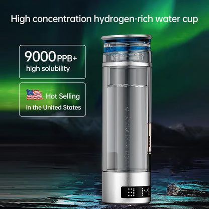 USB Battery-Powered Portable Hydrogen-Rich Water Cup 6000 Ppb 9000 Ppb for Home And Car Use