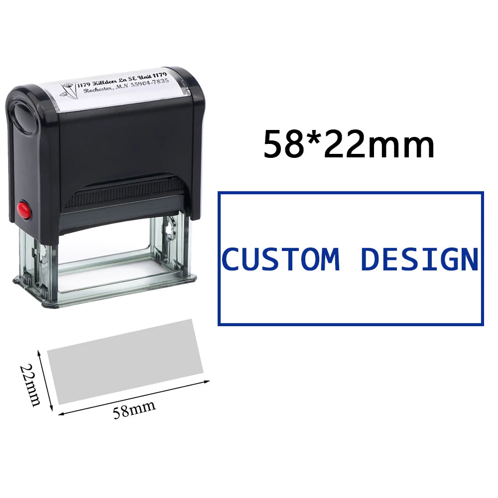 Custom Self-Inking Stamp DIY Rubber Stamp Kit Custom LOGO Personalized Self Inking Business Address Name Number Letter Printing