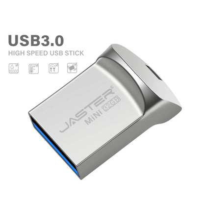 Super Mini USB 3.0 Flash Drive 64GB Creative Business Gift Pen Drive 32GB Black Memory Stick Free Key Chain Pendrive Silver U