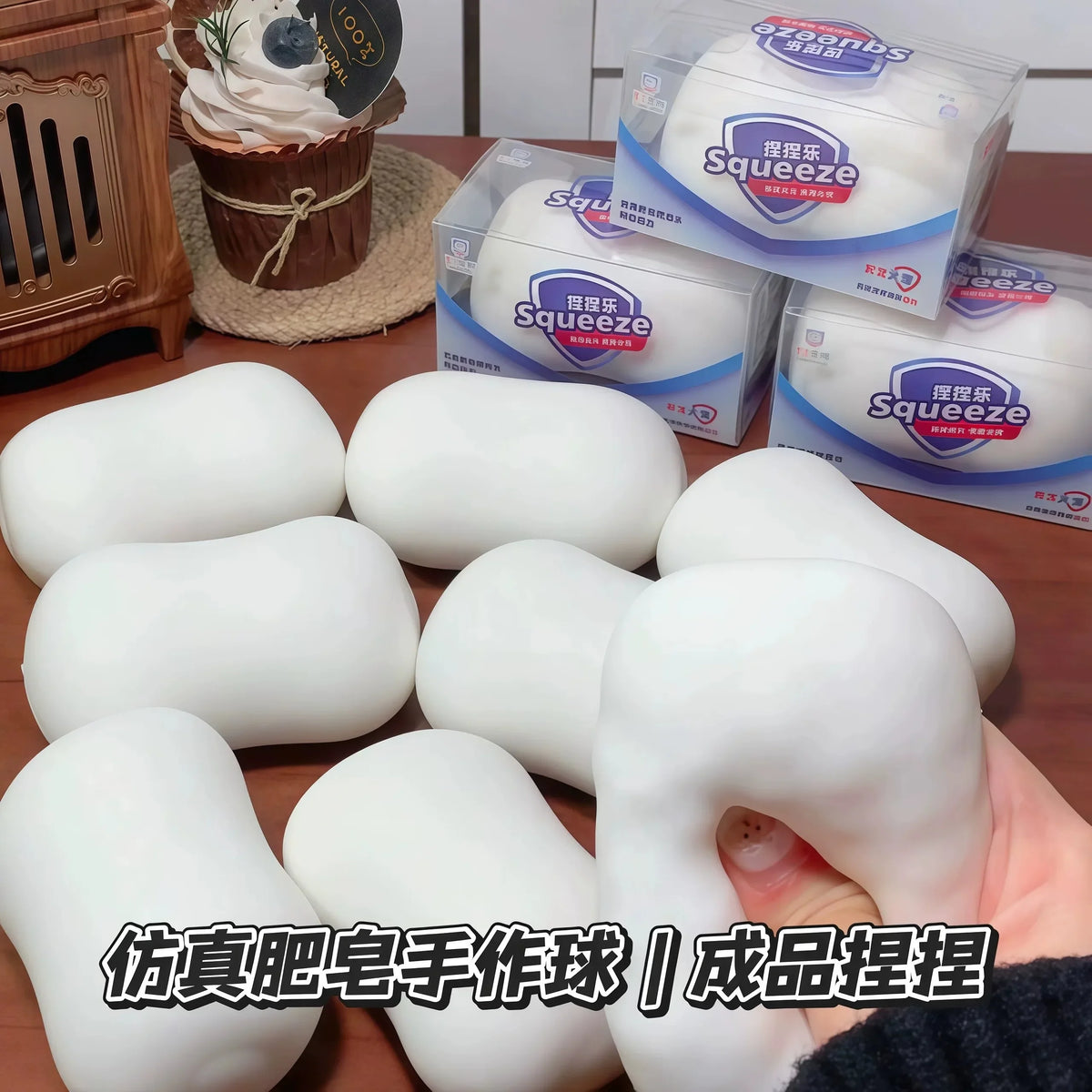 Crunchy Soap Ball Squishy Stress Ball Filled Soft Squeeze Fidget Toy Anti-Stress Anxiety Relief Hand Decompression Toy