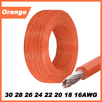 12Colors 1007 Stranded Electric Wire 5/10M 30/28/26/24/22/20/18/16AWG PVC Insulated Tinned Plating Copper Cable for DIY LED Line