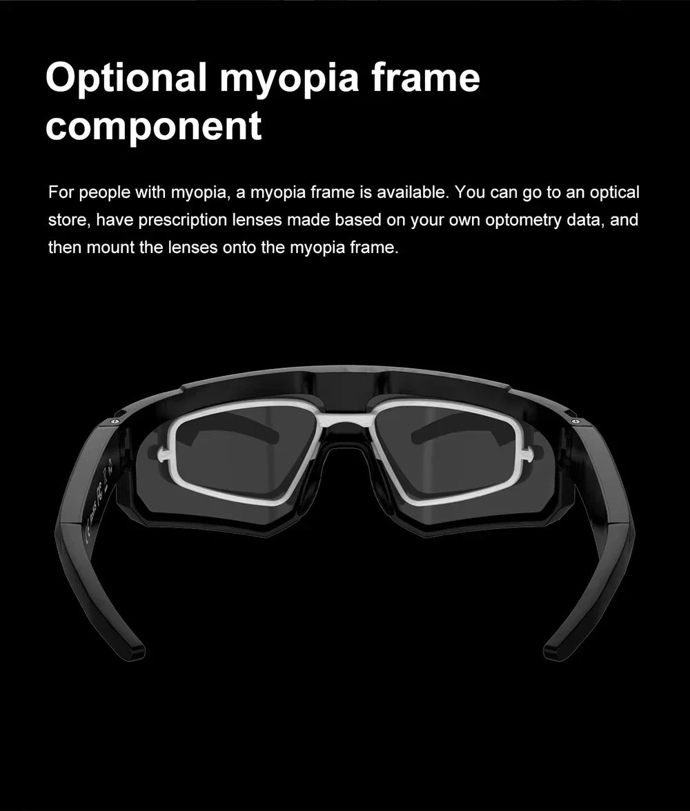 Lenovo 1600w AI Smart Camera Glasses Anti-shake 1080P Video Photo Cycling Sport ChatGPT Sunglasses DualMic 32GB Windproof Goggle