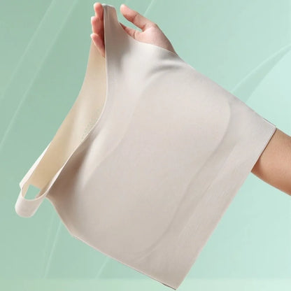 S/M/L/XL/XXL Chest Binding Underwear Ice Silk Material U Neck Design Liquid Foundation Bra Backless Style Soft Steel Ring